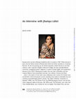 Research paper thumbnail of An Interview with Jhumpa Lahiri