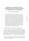 Research paper thumbnail of Enlargement and the European Union’s Absorption Capacity: ‘oft-forgotten’ condition or additional obstacle to membership?