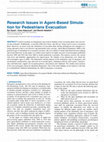 Research paper thumbnail of Research Issues in Agent-Based Simula-tion for Pedestrians Evacuation