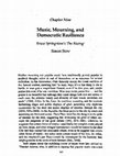 Research paper thumbnail of Music, Mourning, and Democratic Resilience: Bruce Springsteen’s The Rising