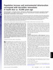 Research paper thumbnail of Population increase and environmental deterioration correspond with microlithic innovations in South Asia ca. 35,000 years ago