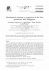 Research paper thumbnail of Geochemical response to production of the Tiwi geothermal field, Philippines