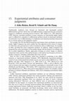 Research paper thumbnail of Experiential Attributes and Consumer Judgments