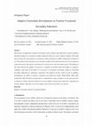 Research paper thumbnail of Adaptive Curriculum Development on Tourism Vocational Secondary Education