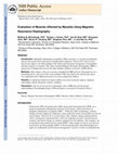 Research paper thumbnail of Evaluation of muscles affected by myositis using magnetic resonance elastography