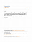 Research paper thumbnail of Acculturation, ethnic identity, and psychological well-being of Albanian-American immigrants in the United States