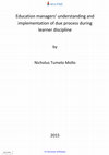 Research paper thumbnail of Education managers’ understanding and implementation of due process during learner discipline