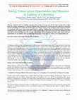 Research paper thumbnail of Energy Conservation Opportunities and Measures in Lighting of a Building