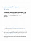 Research paper thumbnail of Socio-economic background and the relative efficacy of self drills on factual recall and students’ achievement in mathematics in senior secondary schools in Nigeria