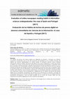 Research paper thumbnail of Evaluación de los hábitos de lectura de prensa digital en alumnos universitarios de ciencias de la información: el caso de España y Portugal (2017)