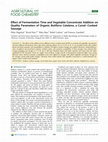 Research paper thumbnail of Effect of Fermentation Time and Vegetable Concentrate Addition on Quality Parameters of Organic Botifarra Catalana , a Cured–Cooked Sausage