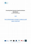 Research paper thumbnail of The OpenGame course curriculum and content