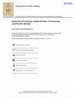 Research paper thumbnail of Histories of Leprosy: Subjectivities, Community and Pacific Worlds