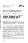 Research paper thumbnail of Assessing the Value of and Contextual and Cultural Acceptability of the Strength and Difficulties Questionnaire (SDQ) in Evaluating Mental Health Problems in HIV/AIDS Affected Children