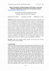 Research paper thumbnail of Effect of Language Learning Strategies and Teacher versus Peer Feedback on Reducing Lexical Errors of University Learners