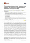 Research paper thumbnail of Differentiated Effects of Secondary Metabolites from Solanaceae and Brassicaceae Plant Families on the Heartbeat of Tenebrio molitor Pupae