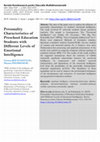 Research paper thumbnail of Personality Characteristics of Preschool Education Students with Different Levels of Emotional Intelligence