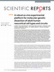 Research paper thumbnail of A robust ex vivo experimental platform for molecular-genetic dissection of adult human neocortical cell types and circuits