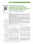 Research paper thumbnail of Assessing the compliance of educational curricula of selected disciplines with the content standards of cancer-related palliative care