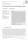 Research paper thumbnail of Long‐run effects of teachers in developing countries