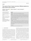 Research paper thumbnail of The course of fear of cancer recurrence: Different patterns by age in breast cancer survivors