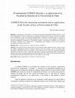 Research paper thumbnail of El instrumento CODICE-Derecho y su aplicación en la Facultad de Derecho de la Universidad de Chile