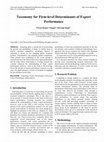 Research paper thumbnail of Taxonomy for Firm-Level Determinants of Export Performance