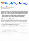 Research paper thumbnail of Defense Mechanisms | Simply Psychology