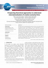 Research paper thumbnail of Prospecting theoretical approaches to understand internationalization of creative economy firms