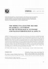 Research paper thumbnail of The Middle Palaeolithic Record of Georgia: A Synthesis of the Technological, Economic and Paleoanthropological Aspects