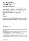 Research paper thumbnail of Expression of chemokines CXCL4 and CXCL7 by synovial macrophages defines an early stage of rheumatoid arthritis