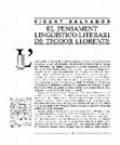 Research paper thumbnail of El pensament lingüístico-literari de Teodor Llorente