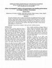 Research paper thumbnail of Effect of propagation media on the germination and seedling performance of Irvingia wombolu (Vermoesen)