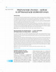 Research paper thumbnail of Priznavanje znanja – Korak k optimalizaciji izobraževanja