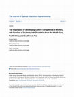 Research paper thumbnail of The Importance of Developing Cultural Competence in Working with Families of Students with Disabilities from the Middle East, North Africa, and Southwest Asia