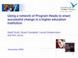 Research paper thumbnail of Using a network of Program Heads to enact successful change in a higher education institution