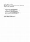 Research paper thumbnail of Author's response to reviews Title: MDRD is not enough for detection and awareness of chronic kidney disease in an Italian regional hospital Authors