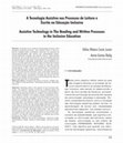 Research paper thumbnail of A Tecnologia Assistiva nos Processos de Leitura e Escrita na Educação Inclusiva