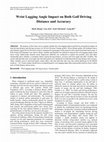 Research paper thumbnail of The Role of Biomechanics in Maximising Distance and Accuracy of Golf Shots