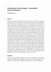 Research paper thumbnail of Africanisation of the European - vulnerability and de-colonisation