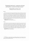 Research paper thumbnail of Propiedad intelectual y asignación eficiente del beneficio social de las innovaciones