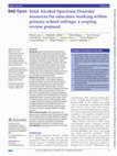 Research paper thumbnail of Fetal Alcohol Spectrum Disorder resources for educators working within primary school settings: a scoping review protocol