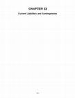 Research paper thumbnail of Current Liabilities and Contingencies