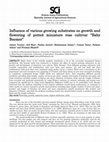 Research paper thumbnail of Influence of various growing substrates on growth and flowering of potted miniature rose cultivar “Baby Boomer”