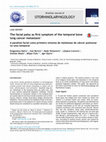 Research paper thumbnail of The facial palsy as first symptom of the temporal bone lung cancer metastasis