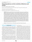 Research paper thumbnail of Assessing phytase activity–methods, definitions and pitfalls