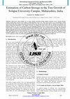 Research paper thumbnail of Estimation of Carbon Storage in the Tree Growth of Solapur University Campus, Maharashtra, India