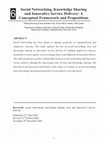 Research paper thumbnail of Social Networking, Knowledge Sharing and Innovative Service Delivery: A Conceptual Framework and Propositions