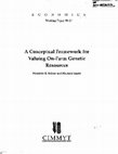 Research paper thumbnail of A conceptual framework for valuing on-farm genetic resources