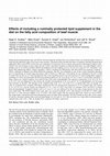 Research paper thumbnail of Effects of including a ruminally protected lipid supplement in the diet on the fatty acid composition of beef muscle